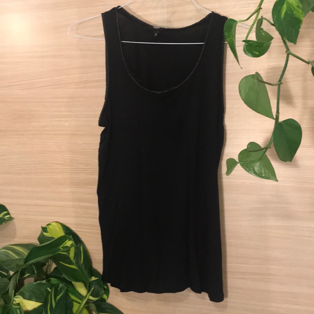 MASSIMO : Black tank with chains